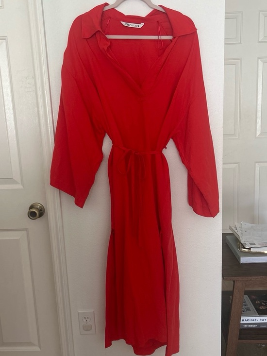 Zara Dresses & Skirts - Zara Bright Red tunic -Style Dress